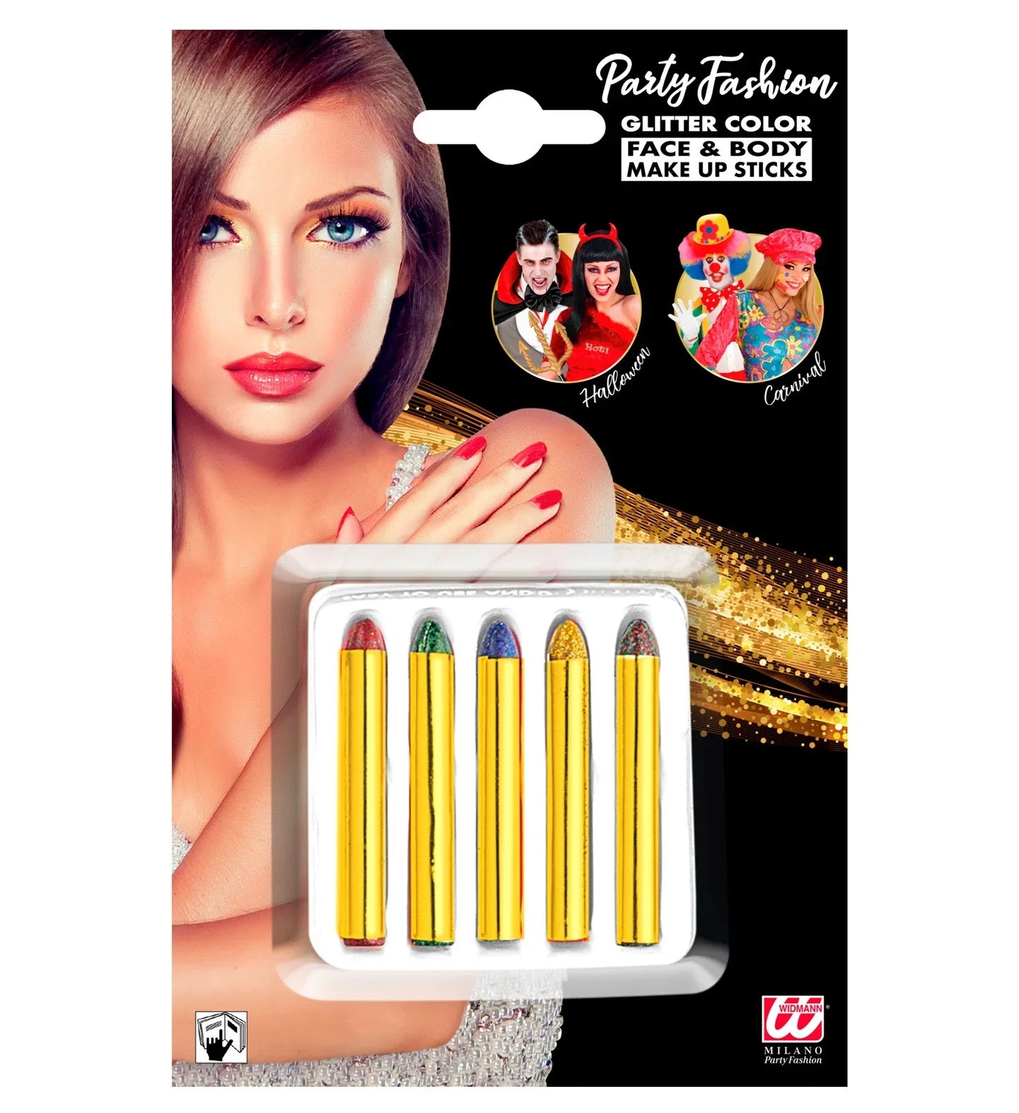 Barras de Maquillaje con purpurina Maquillajes y Pinturas Widmann